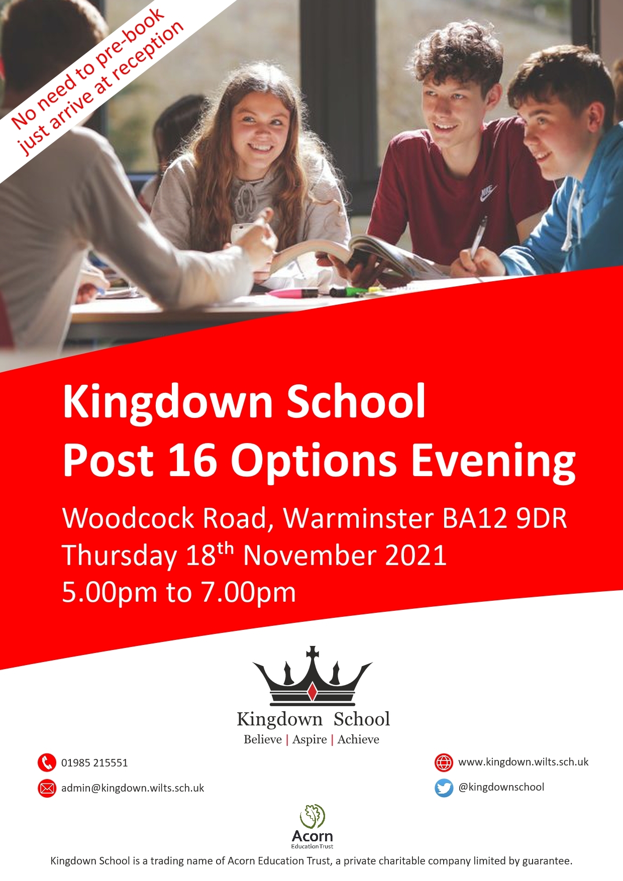 Sixth form post 16 options evening oct21