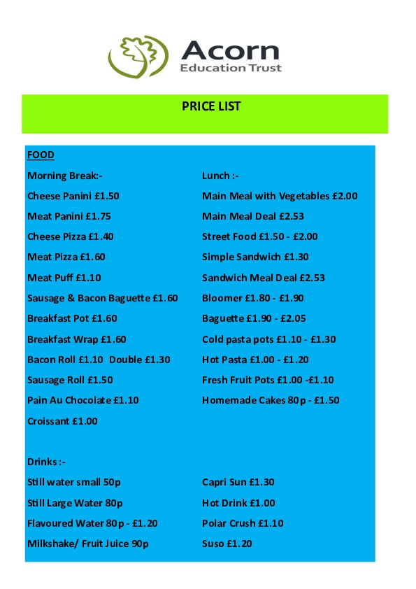 Price list 23