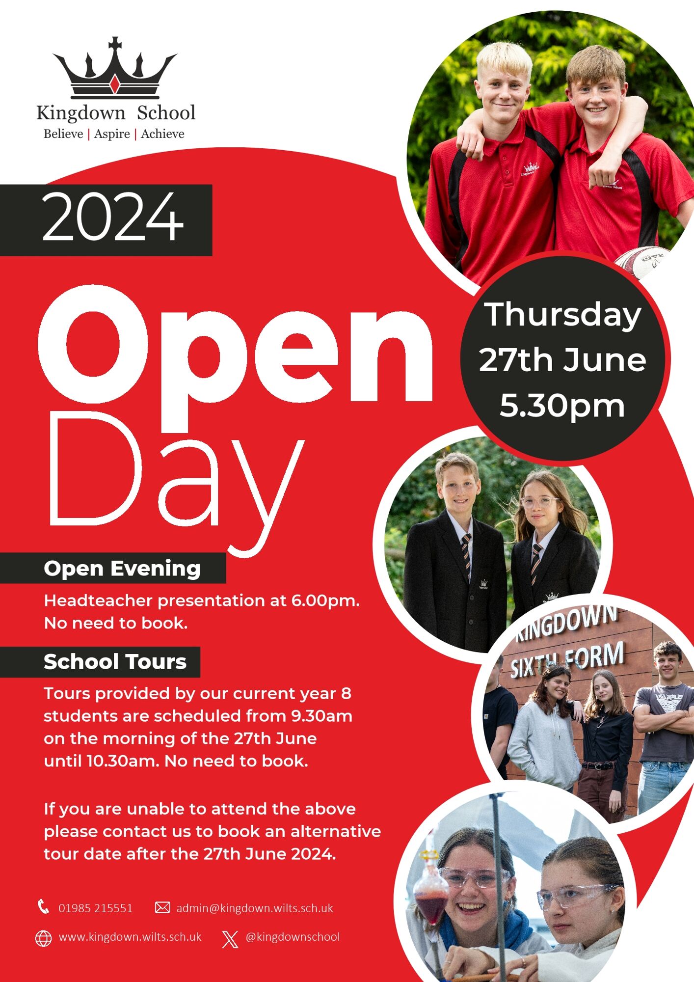 Kingdown Open Day Advert CORRECTED