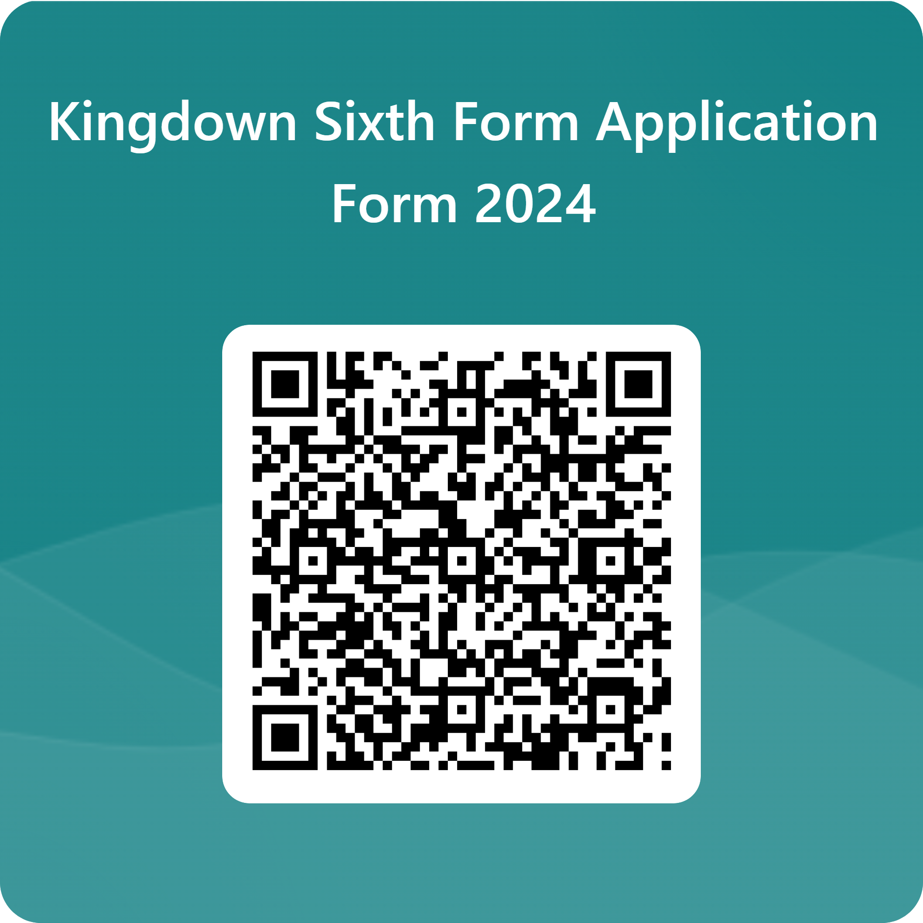 QRCode for Kingdown Sixth Form Application Form 2024